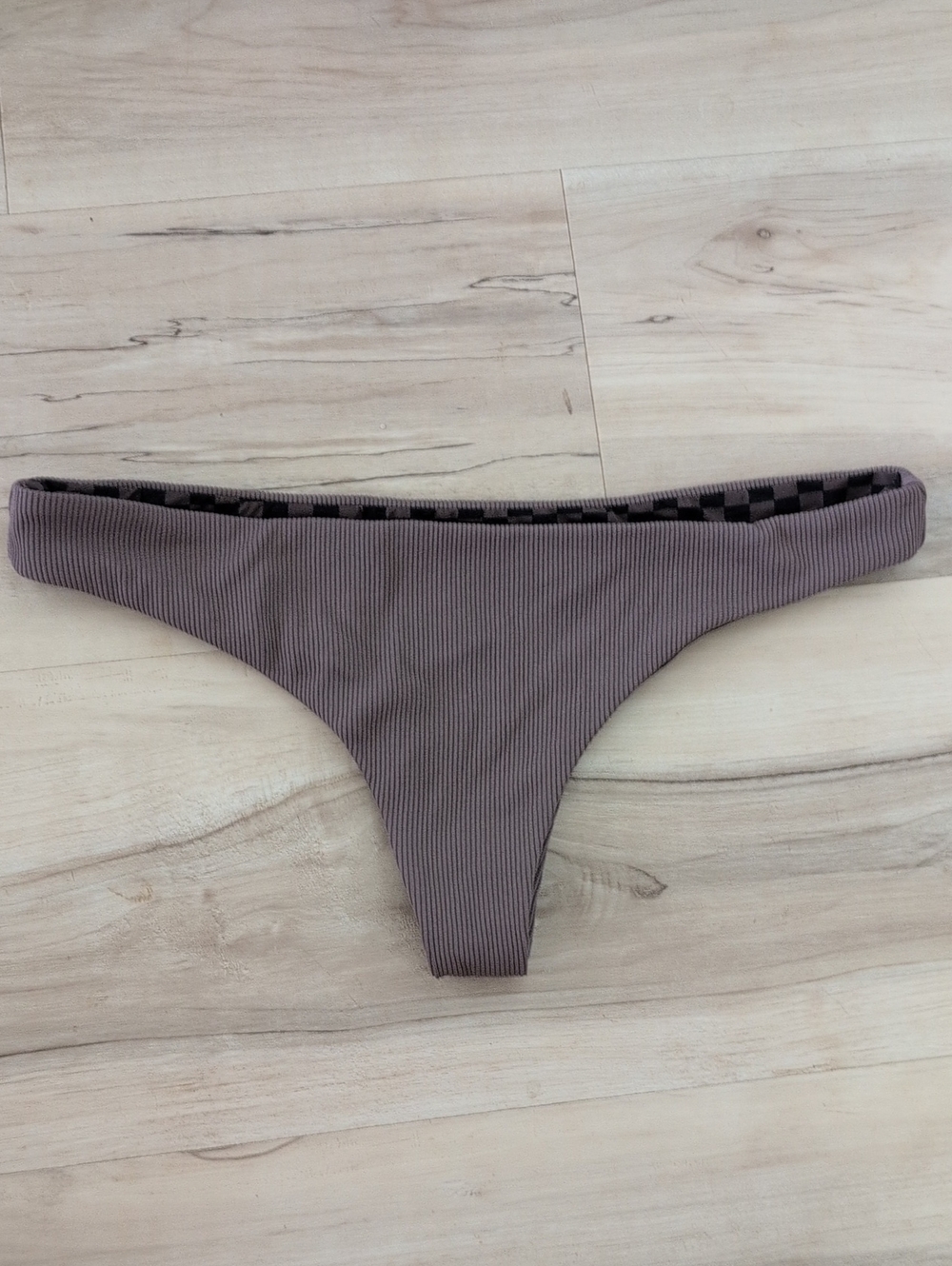 Mai Bikini Bottom Brown Taupe & Checkered